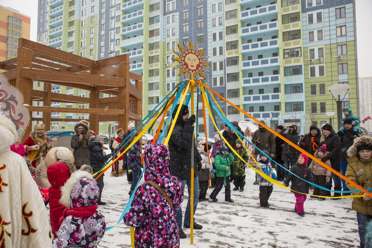 Масленица в районе Ховрино города Москвы